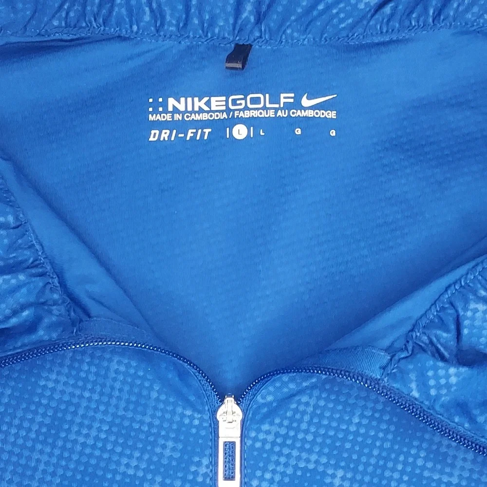 Nike Golf Dri-Fit Blue Zip Front Performance Top Women's Size Large
